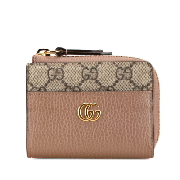 GUCCI Beige Leather GG Marmont Wallet - Picture 1 of 8